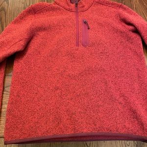 Lands End fleece red size M